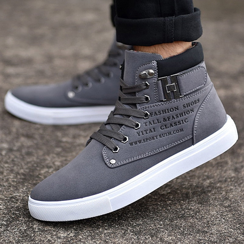 G Renzo High-Top Skateboard Sneakers Shoes - The GoatFind Grey / 6, Grey / 7, Grey / 8, Grey / 8.5, Grey / 10, Grey / 11, Grey / 12, Grey / 6.5, Grey / 7.5, Coffee Brown / 6