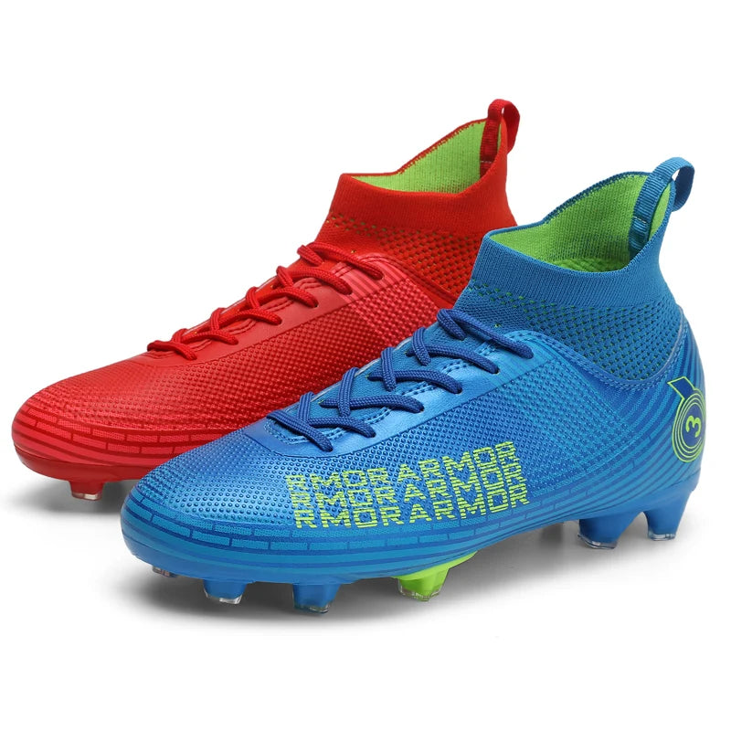 RMOR ARMOR RED Soccer FG AG Cleats/Girls Boys Youth Soccer Boots - The GoatFind Red / 2Y, Red / 2.5Y, Blue / 2Y, Blue / 2.5Y, Blue / 3Y, Blue / 3.5Y, Blue / 4Y, Blue / 5Y, Blue / 6Y, Blue / 6.5