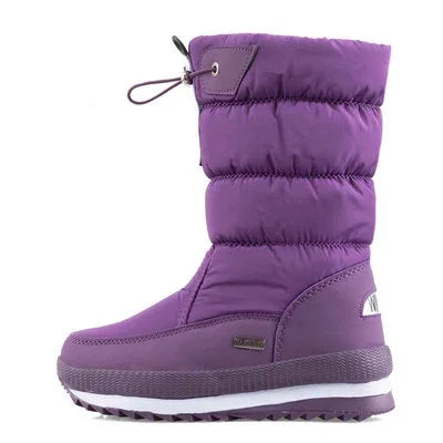 Goatfind Winter Snow Boots Shoes Warm Plush Mid-calf Waterproof Womens