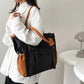 Multi-pocket Large Capacity Nylon Fabric Tote Bag for Womens - The GoatFind black / 42x35x13cm, WHITE / 42x35x13cm