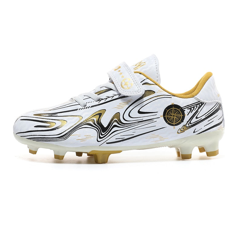Kids Premium Soccer Youth Cleats Ronaldo/Messi/Neymar  FG/TF Indoor Outdoor Soccer Shoes - The GoatFind FG AG White Gold / 11, FG AG White Gold / 11.5, FG AG White Gold / 12, FG AG White Gold / 13, FG AG White Gold / 1Y, FG AG White Gold / 1.5Y, FG AG White Gold / 2.5Y, FG AG White Gold / 3Y, FG AG White Gold / 4Y, FG AG White Gold / 4.5Y