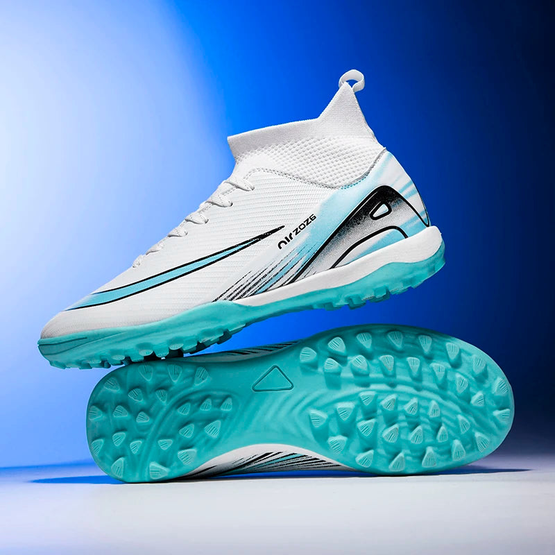 New Ronaldo Style CR Soccer Cleats/High Top TF/FG Shoes Adult/Youth - The GoatFind