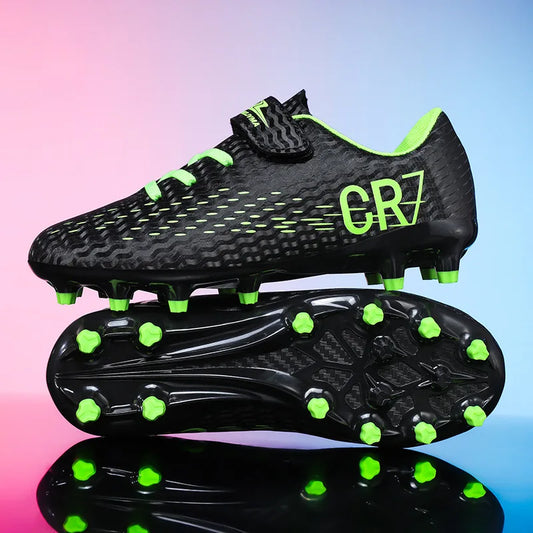 New CR7 Style Children Soccer Shoes | Cleats Ronaldo Style FG TURF Kids