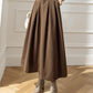 Accordian A Line High Waist Women's Long Woolen Skirt - The GoatFind