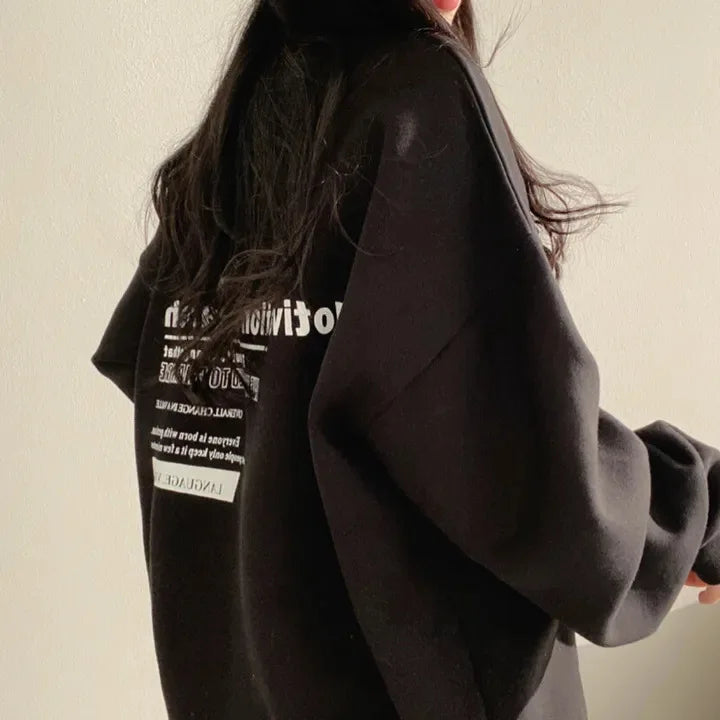 Korean Fashion Oversized Long Sleeve Sweatshirts/Loose Pullovers Harajuku Womens - The GoatFind thick-Dark Grey / M, thick-Dark Grey / L, thick-Dark Grey / XL, thick-Dark Grey / XXL, thick-black / M, thick-black / L, thick-black / XL, thick-black / XXL, thick-coffee / M, thick-coffee / L