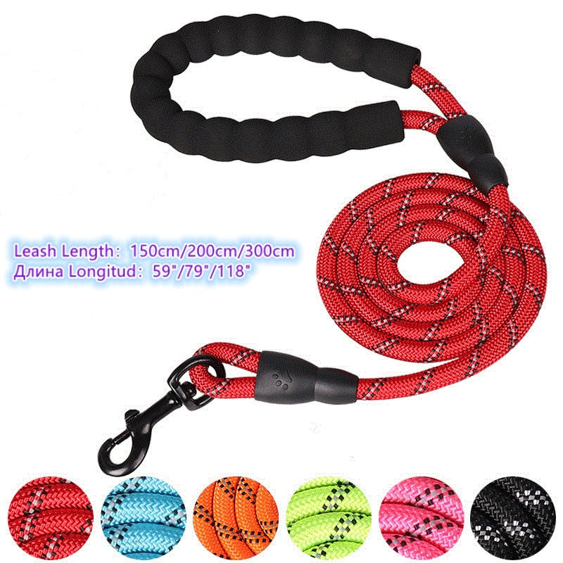 Strong Reflective Dog Leash 150/200/300cm for Big Dogs - The GoatFind