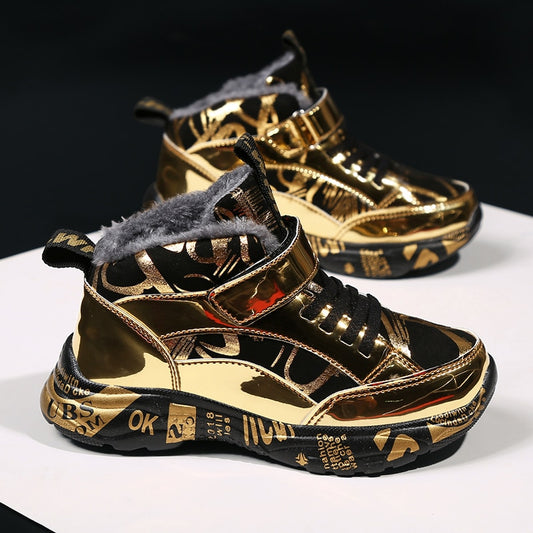 Gold Standard Kids Winter Running Sneakers Shoes - The GoatFind Black / 11 Y, Black / 11.5 Y, Black / 12.5 Y, Black / 13 Y, Black / 1, Black / 3, Black / 5.5, Black / 6, Black / 7, Black without Fur / 11 Y