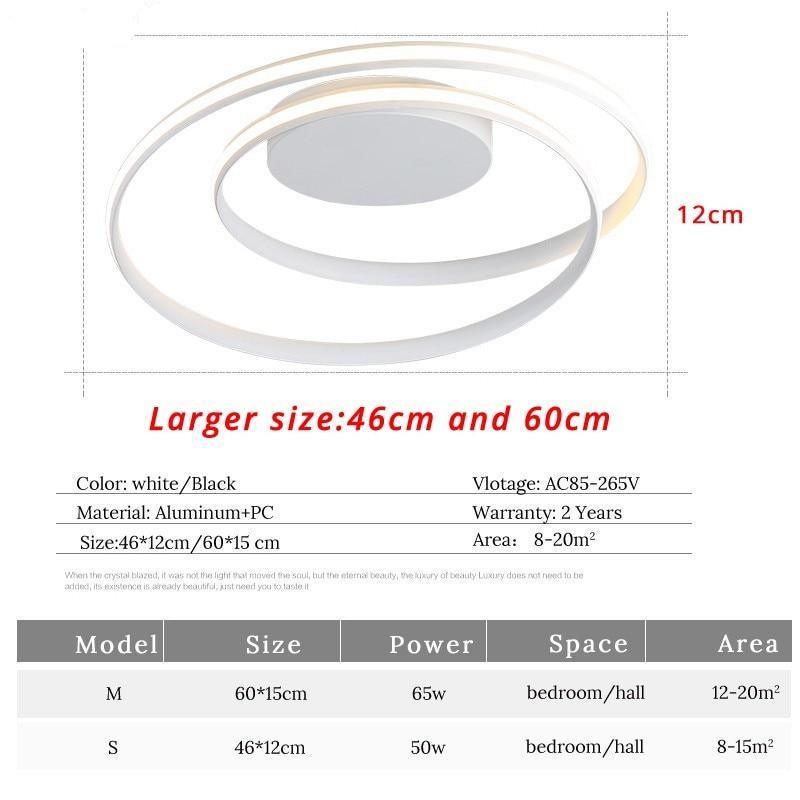 Circular Spiral LED Surface Mounted Ceiling Lights - The GoatFind White 46x12cm / Cool white no remote, White 46x12cm / Warm white no remote, White 46x12cm / APP With RC Dimmable, White 46x12cm / Brightnes Dimmable, White 60x15m / Cool white no remote, White 60x15m / Warm white no remote, White 60x15m / APP With RC Dimmable, White 60x15m / Brightnes Dimmable, Black 46x12cm / Cool white no remote, Black 46x12cm / Warm white no remote
