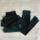 GOATFIND's Womens Matching Co Ord Workout Top Leggings Jacket Set The GoatFind Light green 2pcs Small (4-6) 