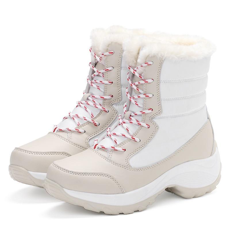 GOT FUR Womens Waterproof Winter Snow Ankle Boots Shoes - The GoatFind Red / 5, Red / 6, Red / 6.5, Red / 7.5, Red / 8.5, Red / 9.5, Red / 9, Red / 10, Blue / 5, Blue / 6