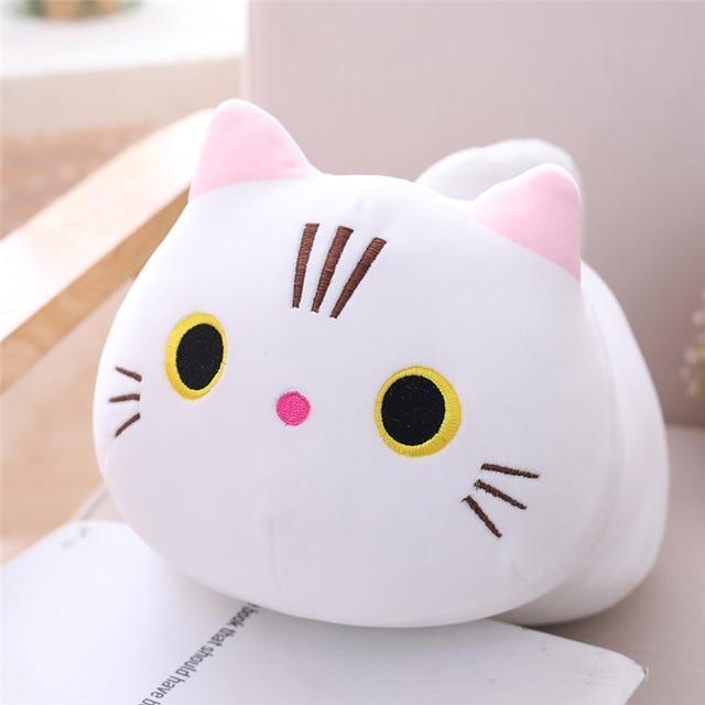 Kawaii Cute Big Eyes Cat Soft Stuffed Pillow Toy - The GoatFind Black / 25cm, Black / 35cm, Black / 50cm, White / 25cm, White / 35cm, White / 50cm, Orange / 25cm, Orange / 35cm, Orange / 50cm, Gray / 25cm