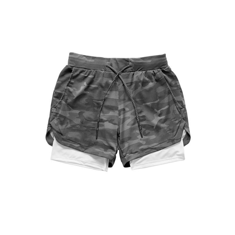 Double-deck Quick Dry GYM Running Shorts - The GoatFind Gray camouflage / S (170cm 130 lbs), Gray camouflage / M (175cm 145 lbs), Gray camouflage / L (180cm 155 lbs), Gray camouflage / XL (185cm 175 lbs), Gray camouflage / 2XL (195cm 200lbs), Khaki camouflage / S (170cm 130 lbs), White / 2XL (195cm 200lbs), Army green / M (175cm 145 lbs), Army green / L (180cm 155 lbs), Army green / S (170cm 130 lbs)