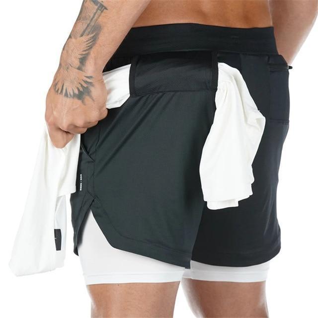 Double-deck Quick Dry GYM Running Shorts - The GoatFind Gray camouflage / S (170cm 130 lbs), Gray camouflage / M (175cm 145 lbs), Gray camouflage / L (180cm 155 lbs), Gray camouflage / XL (185cm 175 lbs), Gray camouflage / 2XL (195cm 200lbs), Khaki camouflage / S (170cm 130 lbs), White / 2XL (195cm 200lbs), Army green / M (175cm 145 lbs), Army green / L (180cm 155 lbs), Army green / S (170cm 130 lbs)