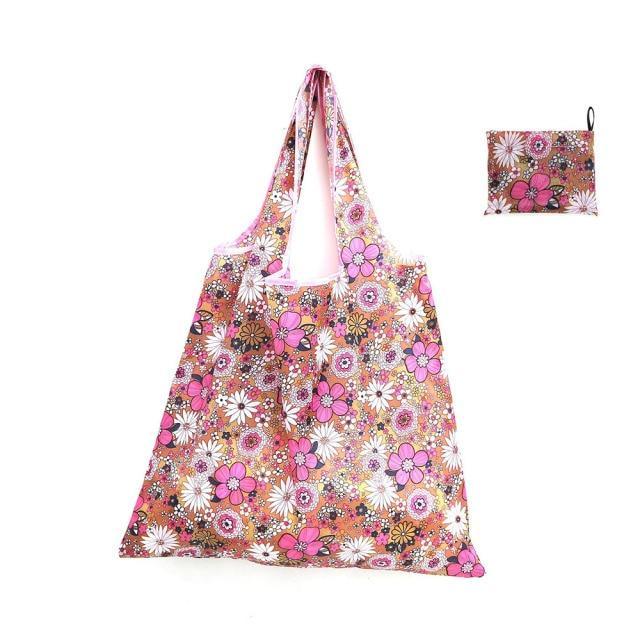 Eco-friendly Foldable Reusable Tote Hobo Shopping Bags - The GoatFind Blue White, Maroon, Pink Floral, Yellow, Blue, Blue 2, Floral, Floral 2, black, Red Floral