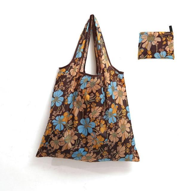 Eco-friendly Foldable Reusable Tote Hobo Shopping Bags - The GoatFind Blue White, Maroon, Pink Floral, Yellow, Blue, Blue 2, Floral, Floral 2, black, Red Floral