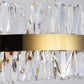 Nordic Chrome/Gold Circular/Rectangular Crystal Chandelier - The GoatFind