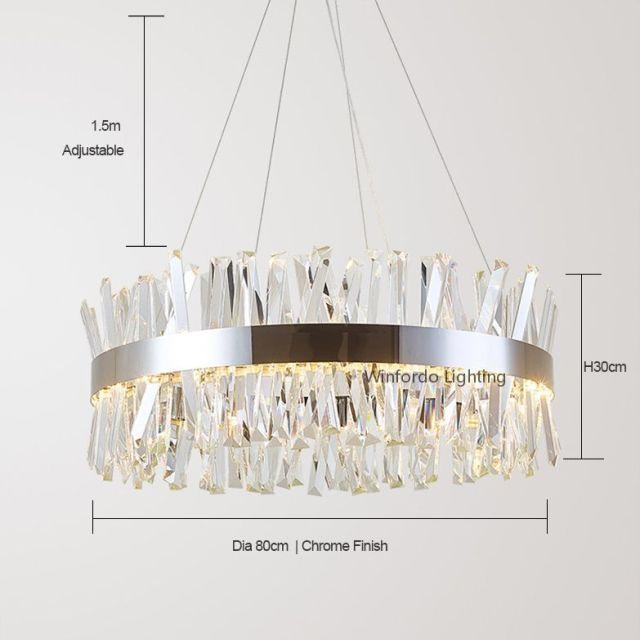 Nordic Chrome/Gold Circular/Rectangular Crystal Chandelier - The GoatFind Gold D40x H25cm / Neutral White 4000K, Gold D40x H25cm / Cool White 6000K, Gold D40x H25cm / Dimmable with Remote, Gold D40x H25cm / Warm White 3000K, Chrome D40x H25cm / Neutral White 4000K, Chrome D40x H25cm / Cool White 6000K, Chrome D40x H25cm / Dimmable with Remote, Chrome D40x H25cm / Warm White 3000K, Chrome D50 x H25cm / Neutral White 4000K, Chrome D50 x H25cm / Cool White 6000K