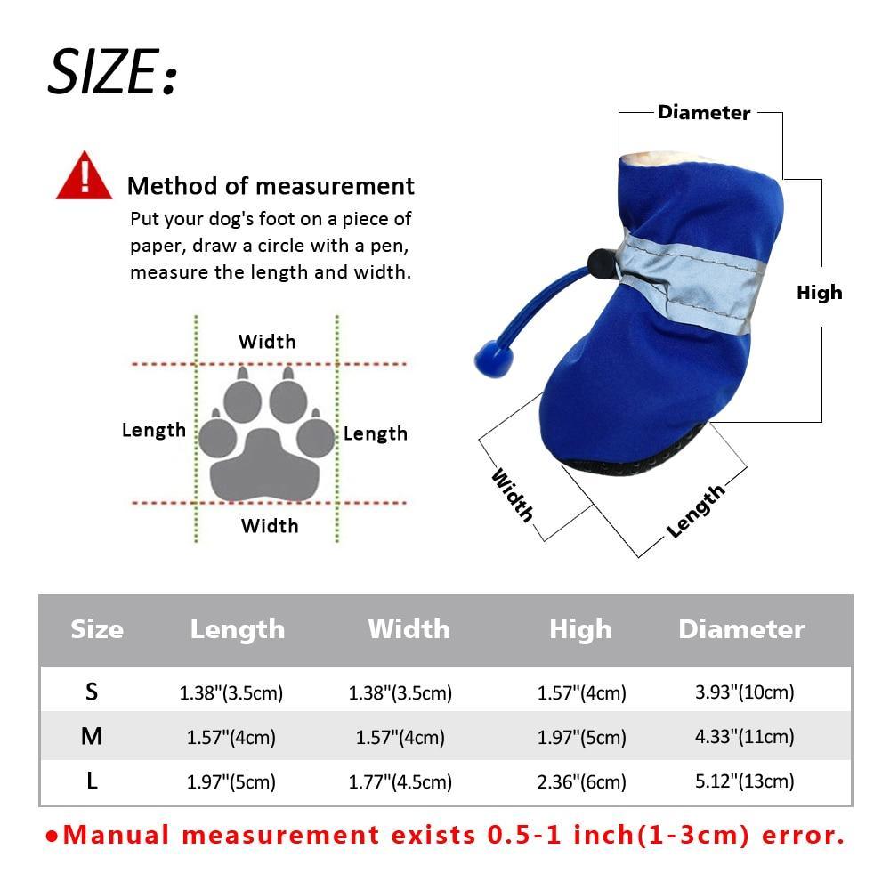 Waterproof Anti-slip Dog Shoes /Rain Snow Warm Boots Warm for Cats Dogs - The GoatFind Black / L, Black / M, Black / S, Blue / L, Blue / M, Blue / S, Rose / L, Rose / M, Rose / S