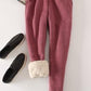 Womens Casual Thick Cashmere Track Pants/Loose Long Lambskin Trousers Plus Size The G.O.A.T. Find Burgundy XL 