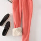 Womens Casual Thick Cashmere Track Pants/Loose Long Lambskin Trousers Plus Size The G.O.A.T. Find watermelon red XL 