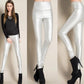 Silver Faux Leather Pants