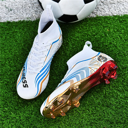 Ultralight Youth Soccer Cleats/Cristiano Ronaldo golden bottom Shoes - The GoatFind