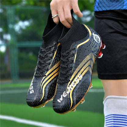 Ultralight Youth Soccer Cleats/Cristiano Ronaldo golden bottom Shoes - The GoatFind