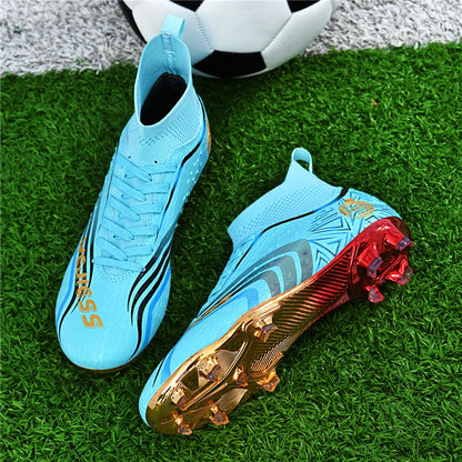 Ultralight Youth Soccer Cleats/Cristiano Ronaldo golden bottom Shoes - The GoatFind