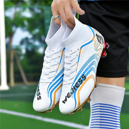 Ultralight Youth Soccer Cleats/Cristiano Ronaldo golden bottom Shoes - The GoatFind