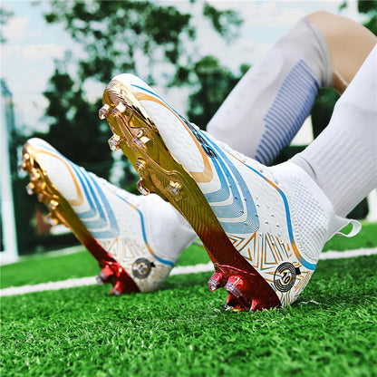 Ultralight Youth Soccer Cleats/Cristiano Ronaldo golden bottom Shoes - The GoatFind