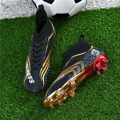 Ultralight Youth Soccer Cleats/Cristiano Ronaldo golden bottom Shoes - The GoatFind