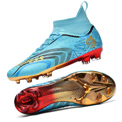 Ultralight Youth Soccer Cleats/Cristiano Ronaldo golden bottom Shoes - The GoatFind