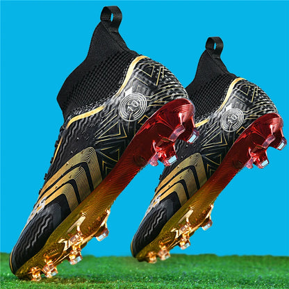 Ultralight Youth Soccer Cleats/Cristiano Ronaldo golden bottom Shoes - The GoatFind