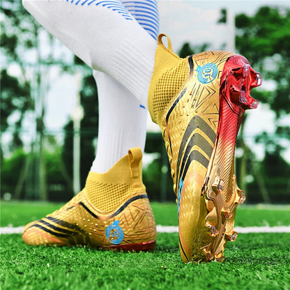 Ultralight Youth Soccer Cleats/Cristiano Ronaldo golden bottom Shoes - The GoatFind