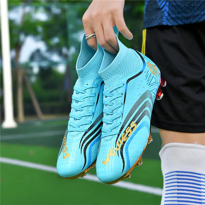 Ultralight Youth Soccer Cleats/Cristiano Ronaldo golden bottom Shoes - The GoatFind