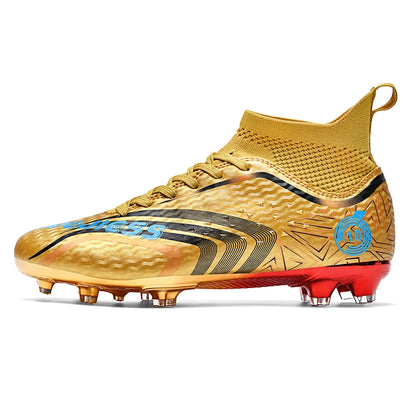 Ultralight Youth Soccer Cleats/Cristiano Ronaldo golden bottom Shoes - The GoatFind