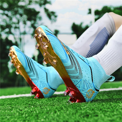 Ultralight Youth Soccer Cleats/Cristiano Ronaldo golden bottom Shoes - The GoatFind