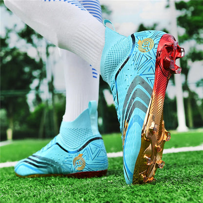 Ultralight Youth Soccer Cleats/Cristiano Ronaldo golden bottom Shoes - The GoatFind