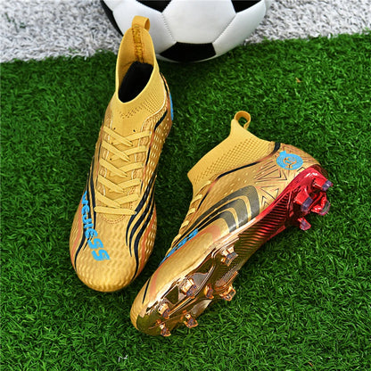 Ultralight Youth Soccer Cleats/Cristiano Ronaldo golden bottom Shoes - The GoatFind