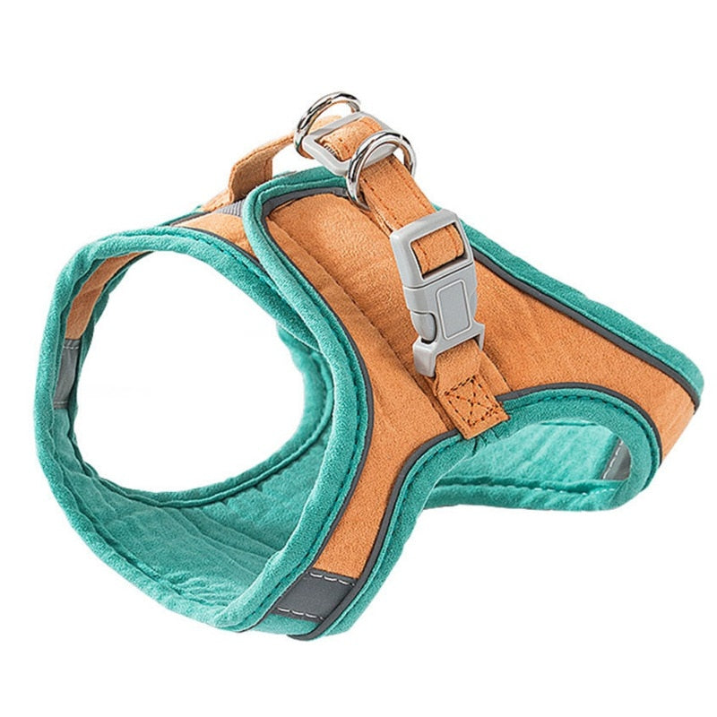 Cat Leash and Harness Vest Set - The GoatFind Orange / S, Orange / M, Orange / L, Orange / XL, Orange / XXL, Orange / XXXL, Blue / S, Blue / M, Blue / L, Blue / XL