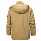 Winter Men's Hooded Thick Jacket/Cargo Trench Coats Fleece Warm - The GoatFind Olive Green / XS - Chest 42 inch, Olive Green / S - Chest 44 inch, Olive Green / M - Chest 45.6 inch, Olive Green / L - Chest 47.2 inch, Olive Green / L - Chest 48.8 inch, Olive Green / XL - Chest 50.3 inch, Olive Green / XL - Chest 51.9 inch, Black / XS - Chest 42 inch, Black / S - Chest 44 inch, Black / M - Chest 45.6 inch