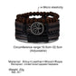 3/4Pcs Braided Wrap Leather Bracelets Sets/Rudder Charm Wood Beads Wristbands - The GoatFind