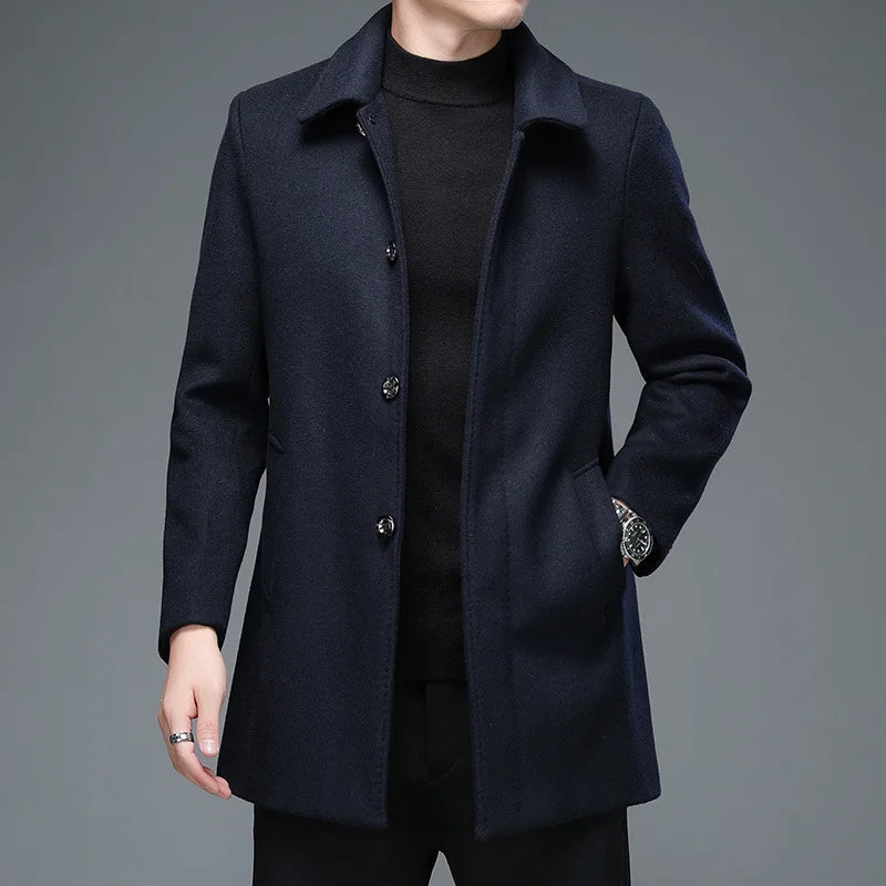 Quality Mens Over Coat Winter Jackets/Woolen Long Overcoat