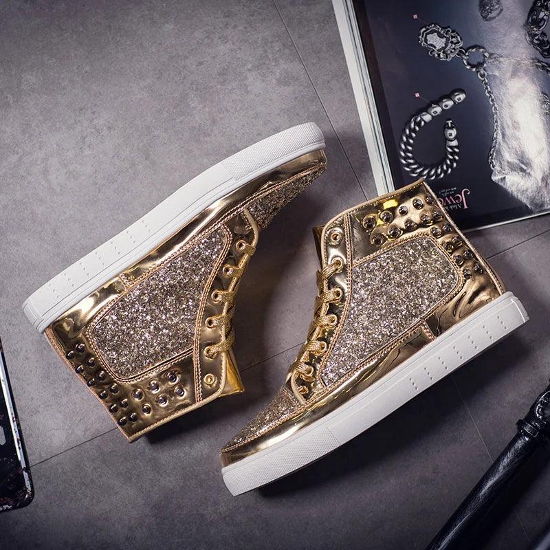 Giovanni Renzo Luxury Golden Glitter High top Sneakers - Men/Womens - The GoatFind Gold -817 / 37 / CHINA, Gold -817 / 36 / CHINA, Gold -817 / 43 / CHINA, Gold -817 / 42 / CHINA, Gold -817 / 44 / CHINA, Gold -817 / 39 / CHINA, Gold -817 / 38 / CHINA, Gold -817 / 41 / CHINA, Gold -817 / 40 / CHINA