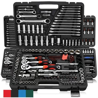 46pcs Car Repair Tool Kit Socket Set (Ratchet/Spanner/Wrench/Screwdriver) - The GoatFind