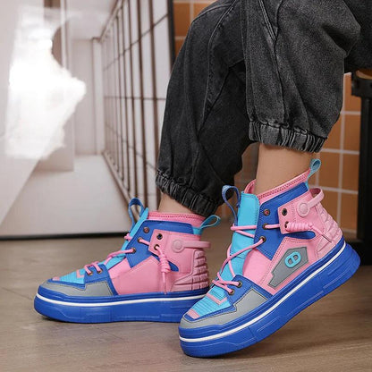 Giovanni Renzo Mens High Top Designer Sneakers/Thick Platform Sole Shoes - The GoatFind