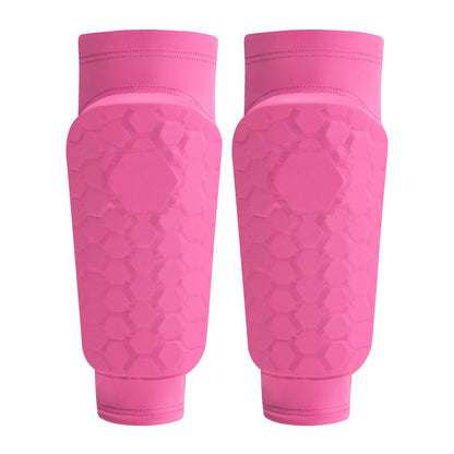 Kids Soccer Shin Guard Sleeves | Non-Slip Honeycomb Calf Protectors