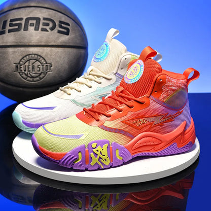 MB Star Toxic Orange Flame High Top Men's Basketball Shoes/Womens/Youth Shoes - The GoatFind