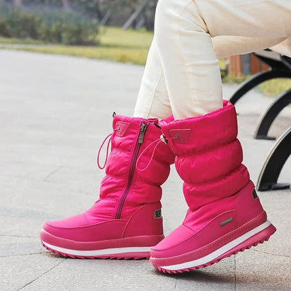 Goatfind Winter Snow Boots Shoes Warm Plush Mid-calf Waterproof Womens - The GoatFind