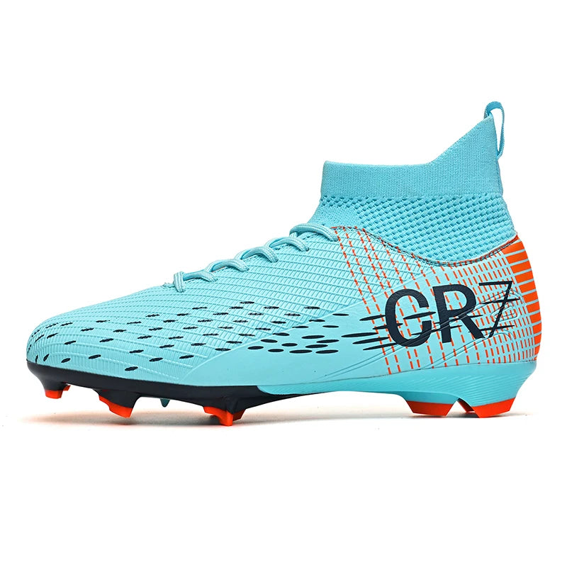 Ronaldo Style CR7 High top Best Soccer Cleats Shoes Youth/Kids Indoor/Outdoor